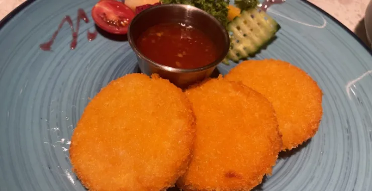水天堂西餐美食虾饼