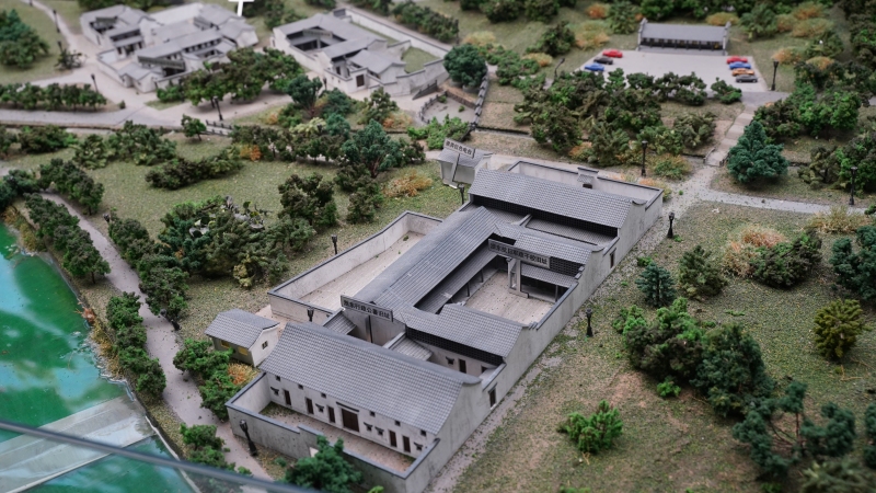 梁弄红村横坎头村俯瞰建筑房屋农村