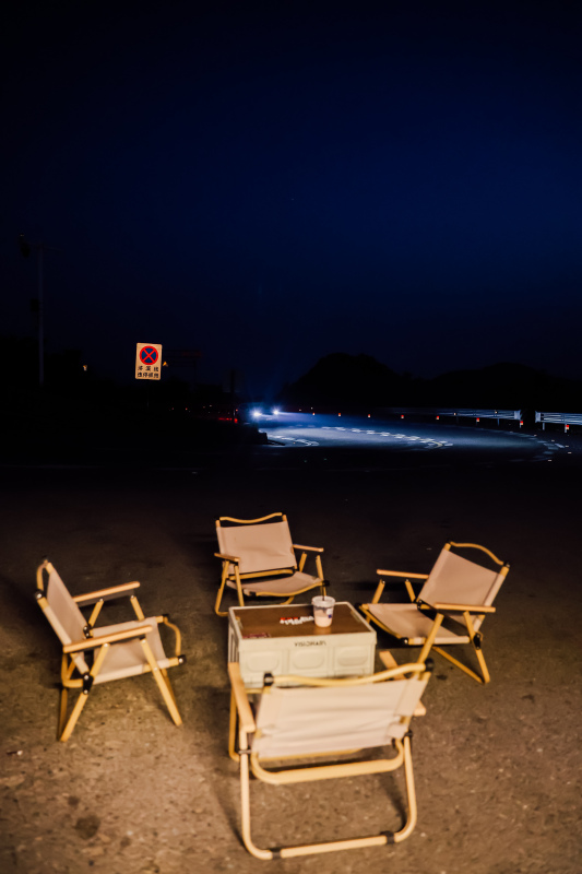 四明山摆摊公路咖啡马路咖啡夜景小资生活网红打卡
