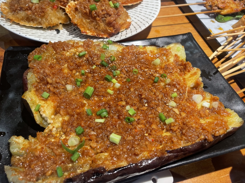 蒜蓉烤茄子烧烤