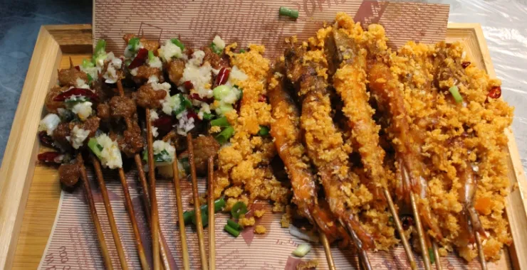 牛油烧烤避风塘对虾