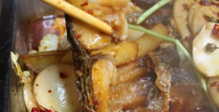 烤鱼鱼肉细节图
