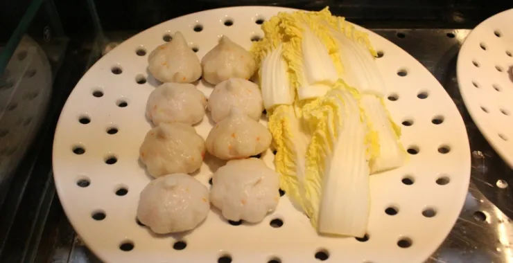 丸子娃娃菜海鲜图