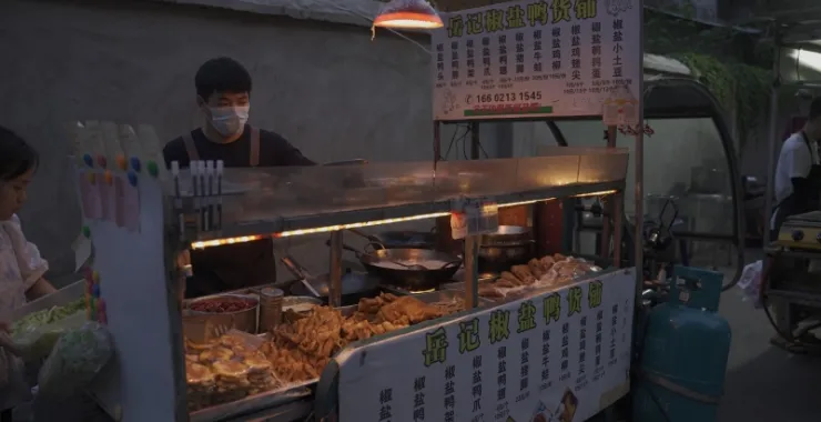 网红美食鸭货夜宵小摊