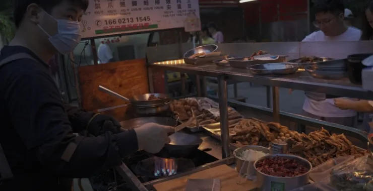 网红美食鸭货夜宵小摊