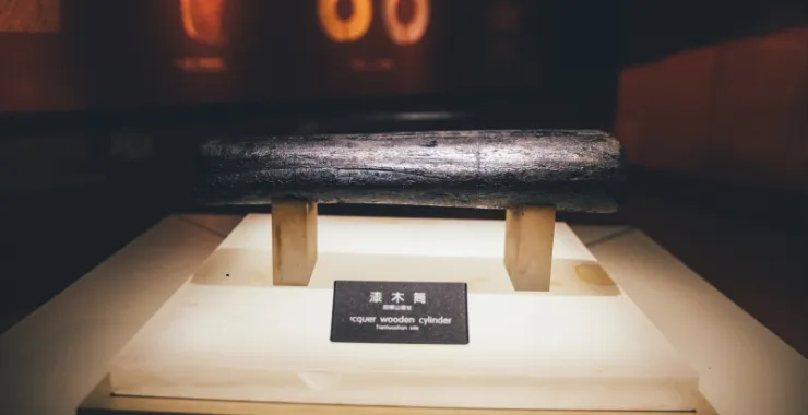 余姚博物馆展品文物漆木筒